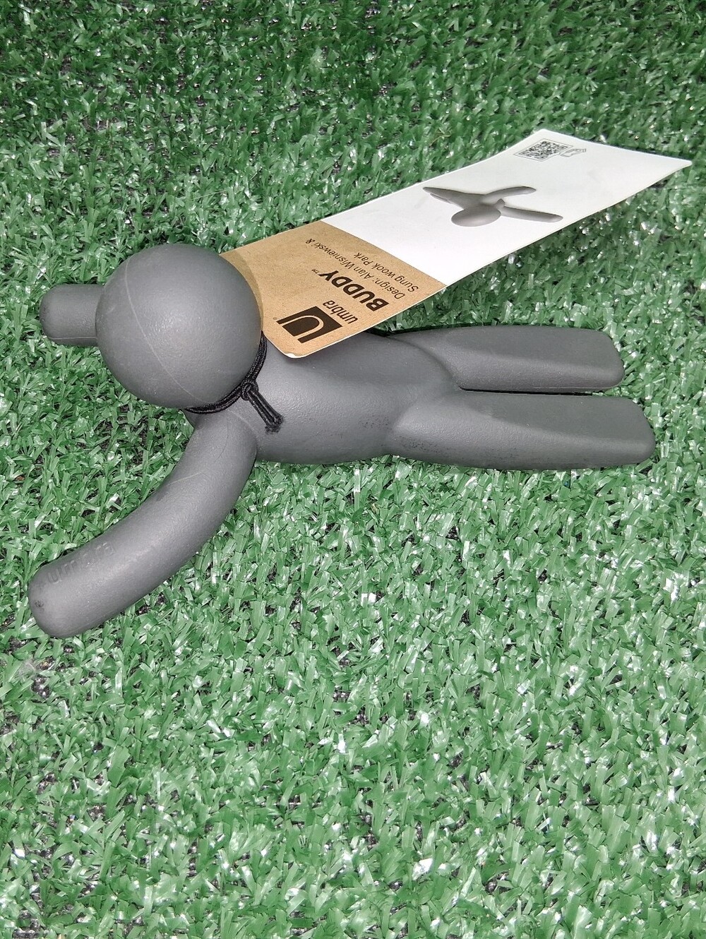 Umbra Buddy Door Stop - Slip Resistant & Won't Damage Floors - Charcoal Gray